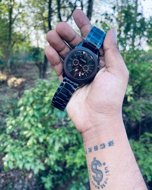 BLACK COLOUR ALL TIME BEST CHAIN WATCH