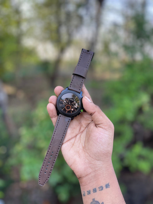 BROWN LEATHER TOP QUALITY WATCH