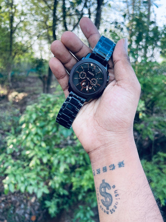 BLACK COLOUR ALL TIME BEST CHAIN WATCH